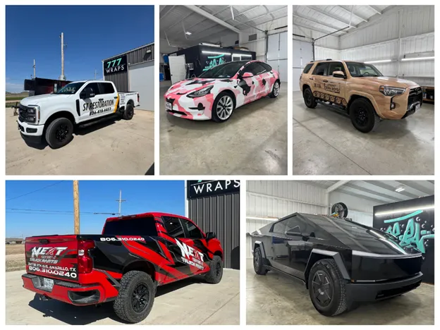 The 777 Wraps team in Amarillo, Texas, with their 3M and Avery certifications.